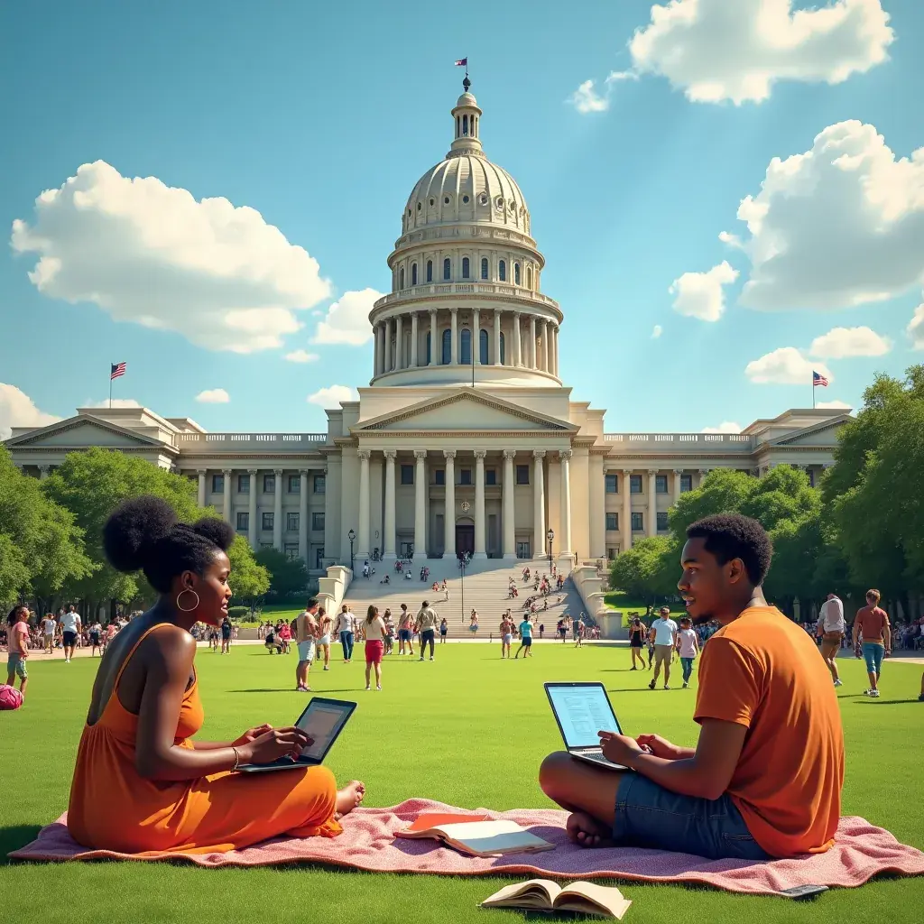 Традиционное барбекю на гриле с дымом и аппетитными блюдами на столе.